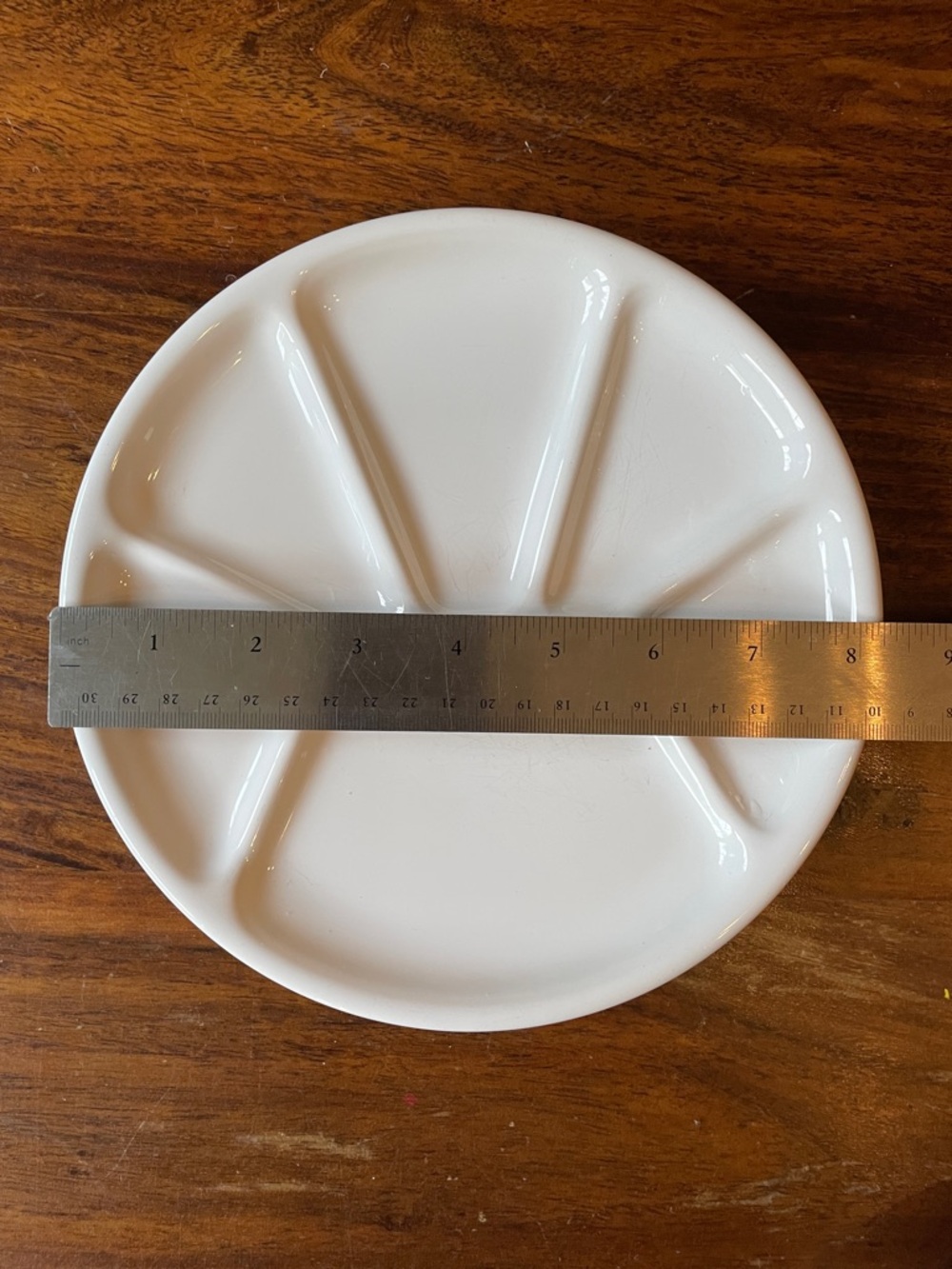 2 White Fondue Plates by Varages Made in France Simple Design - Picture 5 of 8
